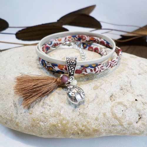 Bracelet petite coccinelle bijou porte-bonheur enfant fille