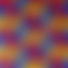 Tissu wax (par 50 cm x 116 cm) motif "chérie ne me tourne pas le dos" bleu, jaune et rouge - 100% coton - tissu africain - pagne