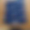 Tissu wax (par 50 centimètres) - hirondelles noires et jaunes sur fond bleu - 100% coton - tissu africain - pagne