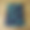 Tissu wax (par unités de 50 cm) - labyrinthe rose fond bleu - 100% coton - tissu africain - pagne