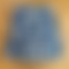 Tissu wax - par 50 centimètres - "fleurs de mariage" bleues entourées de jaune - 100% coton - tissu africain - pagne