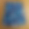 Tissu wax - par 50 centimètres - "fleurs de mariage" bleues - 100% coton - tissu africain - pagne