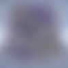 Tissu wax java (par unités de 50 cm) - fleurs lilas et dorées - 100% coton - tissu africain