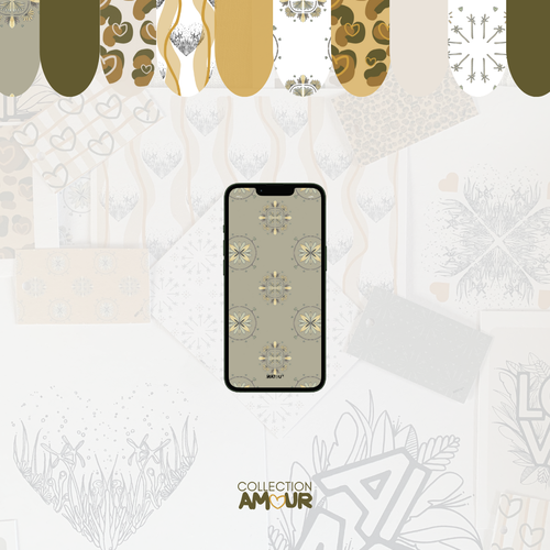 Wallpaper azulejos kaki