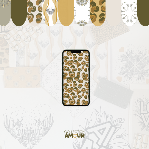 Wallpaper leopard beige