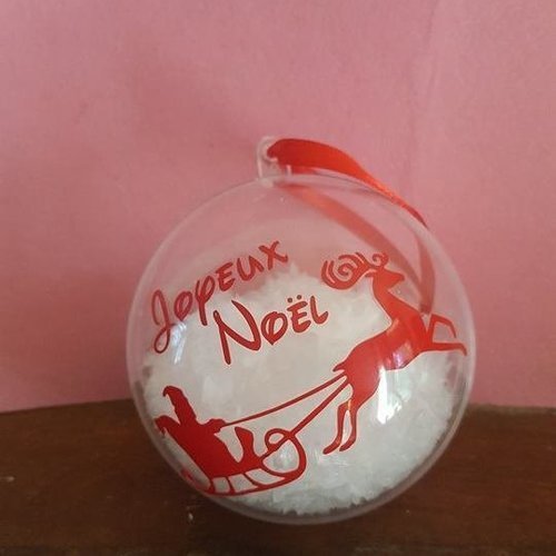 Boule De Noel Mon 1er Noel Personnalisée Transparente