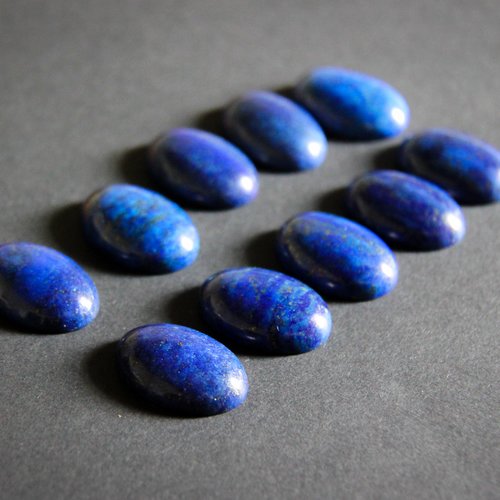 Lot de 10 cabochons imitation lapis lazuli 18x25