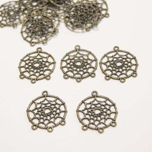 15 pendentifs attrape rêves bronze