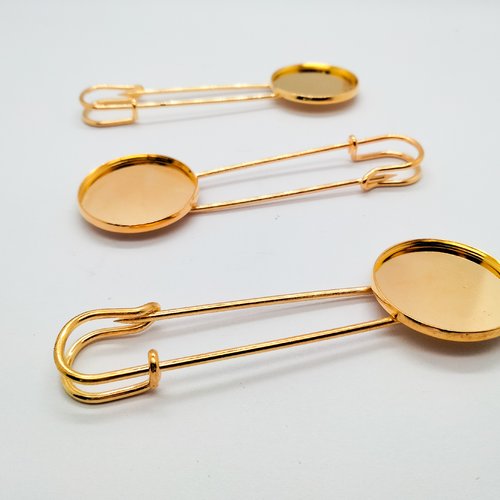 12 broches epingles dorées
