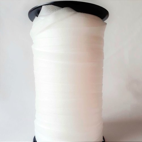 Rouleau 500 mètres bordure blouse médicale 1 cm polypropylene blanc