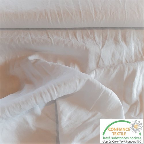 Tissu lin lavé blanc léger pour nappage, pour nappes élégantes