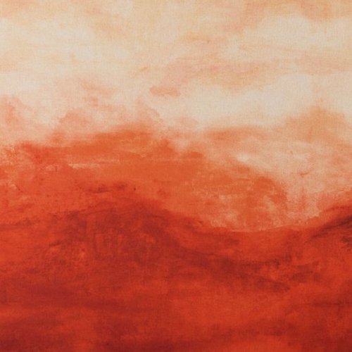 Tissu tie and dye, lever coucher du soleil, orange, grande largeur 297 cm large