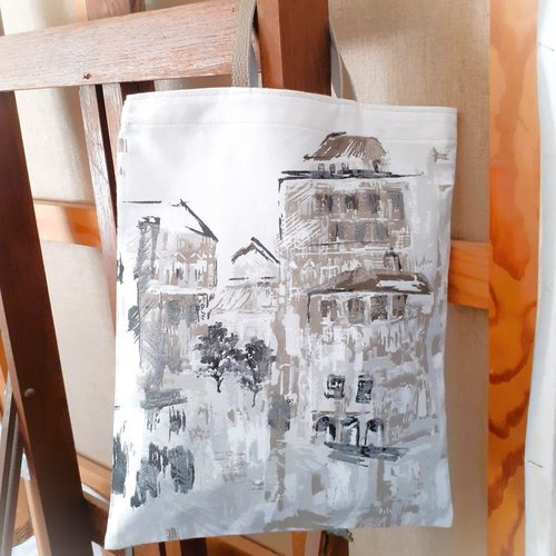 Tote bag paris, montmartre, sac cadeau, book gift bag