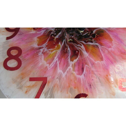 Horloge en résine déco fleur 3d