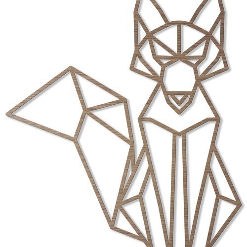 Chat Origami Decoupe Laser Bois Taille D Un Grand Marche