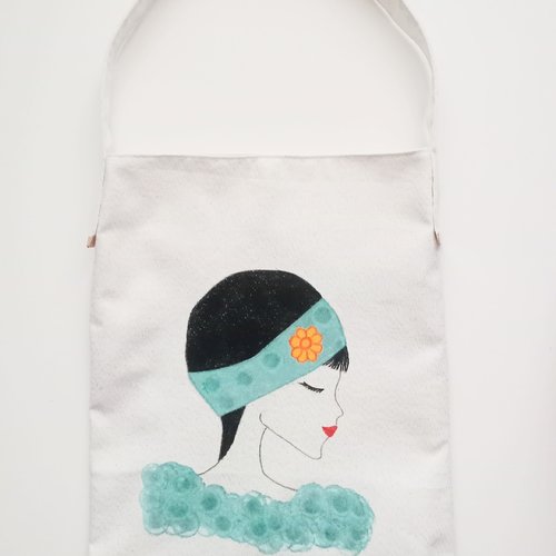 Tote bag portrait de femme