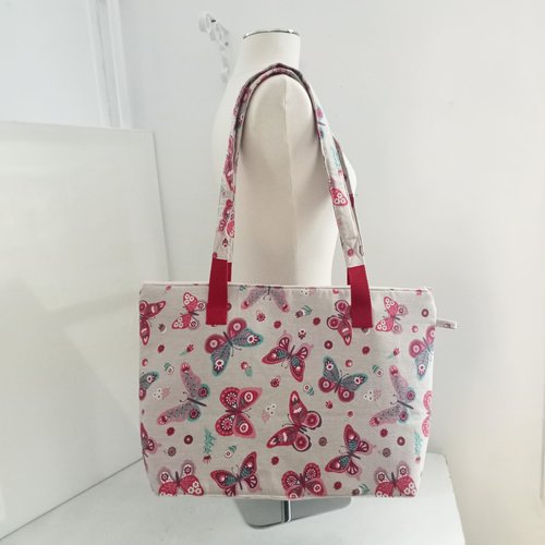 Sac cabas et sa pochette