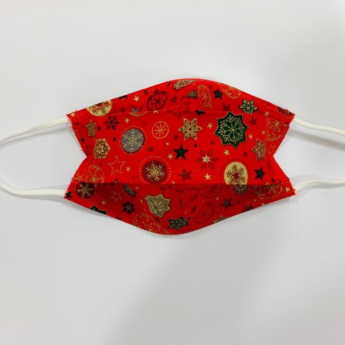 Masque lavable noël rouge (adulte et enfant)