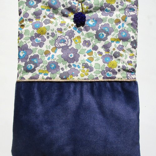 Pochette à livre liberty et velours