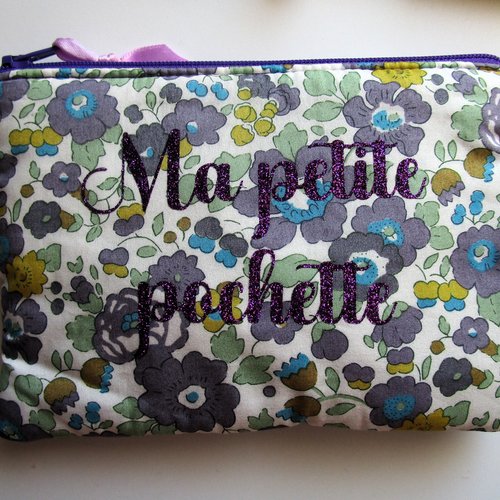 Pochette zippée "ma petite pochette" liberty