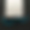 Boucles d'oreilles fines créoles argent 925/000 perles cristal swarovski turquoise