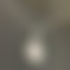 Collier argent 925/000 pendentif pierre de lune naturelle sur chaine