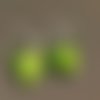 Boucles d'oreilles argent 925/000 coeurs en verre de murano ton vert