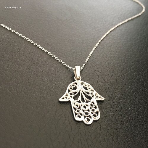 Main de Fatima Pendentif en argent 925