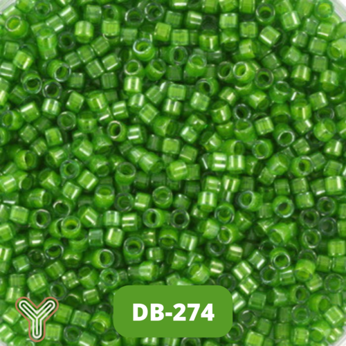 Miyuki delica 11/0 vert petit pois db0274 5g