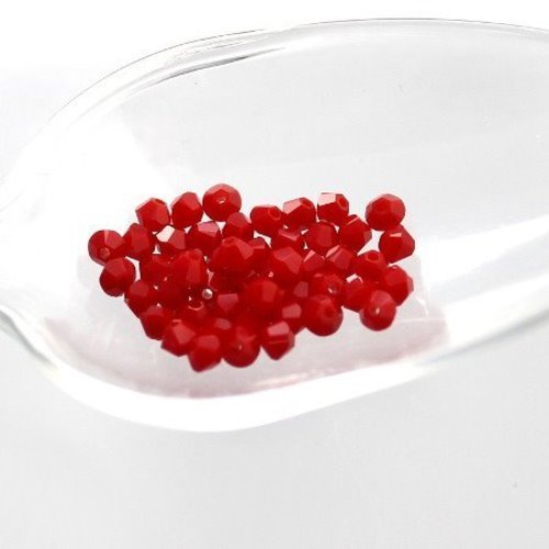 50 perle toupie en cristal t 3 dark red coral