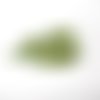 100 perles rullas deux trous, forme cylindre vert olive mat ab