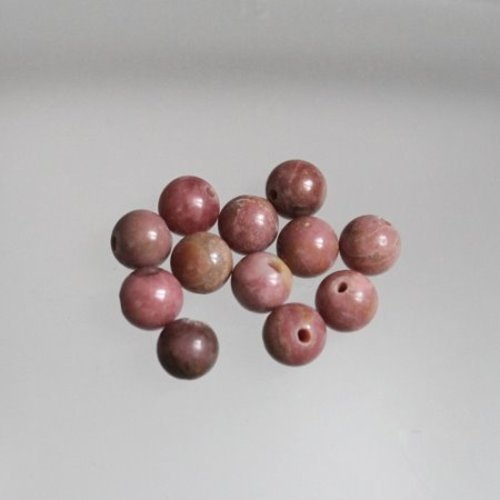 Perle rhodonite t 6 lot de 37 perles
