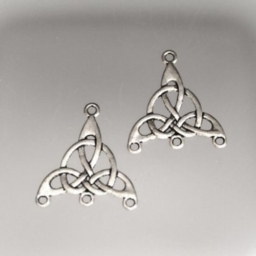 Connecteur triskèle, chandelièr en métal 2 pièces