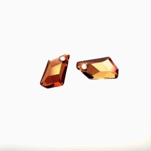 Pendentif en cristal copper 2 pièces 18 mm