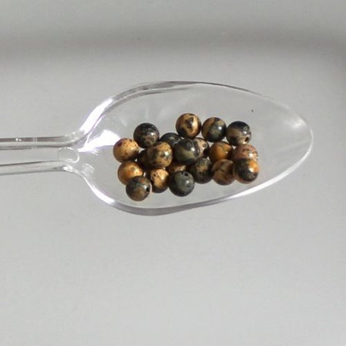 Perle jaspe paysage 4 mm lot de 45 perles