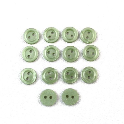 14 boutons synthétique 11 mm