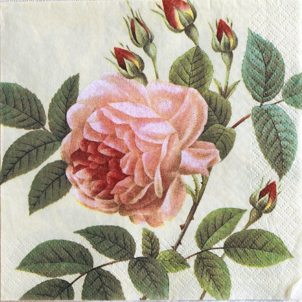 Serviette papier rose 33 x 33 cm - Un grand marché