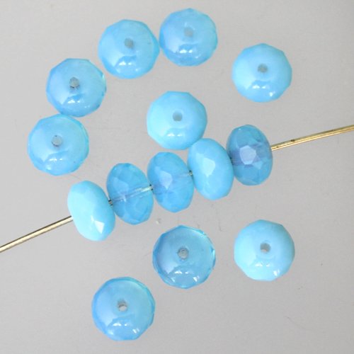 26 potirons - donuts bleu  8 x 5 mm
