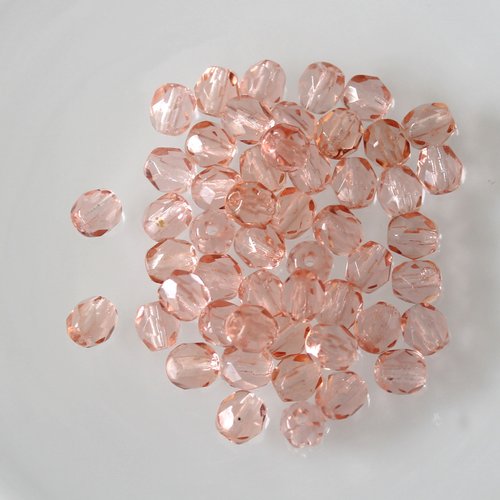 50 facette rose saumon transparent t 5