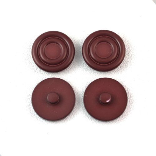 4 boutons synthétiques 26 mm ancienne, marron