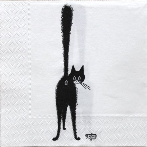 Serviette en papier le chat   33 x 33 cm