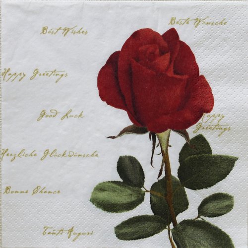 Serviette papier rose rouge   33 x 33 cm