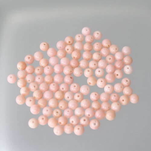 Perle corail pêche t 4 mm  105 perles