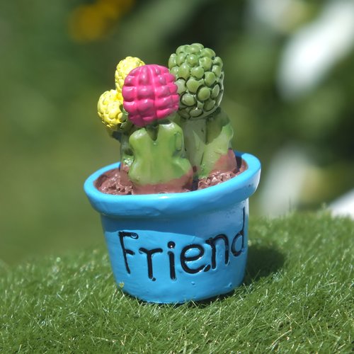 Miniature resine : cactus  hauteur 2.2cm (14)
