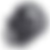 Lot  20 perles acryliques : dé noir avec points brillants 8mm (01)