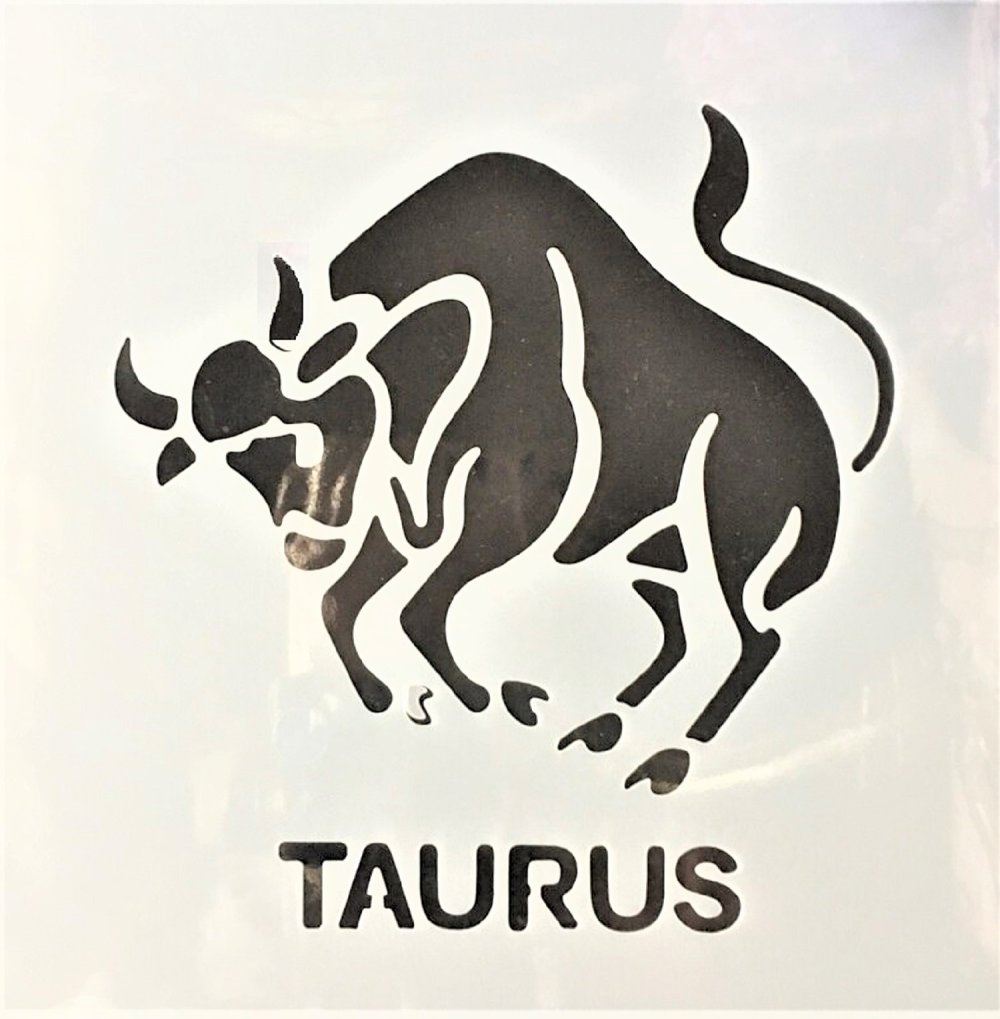 Pochoir Plastique 15 15cm Signe Astrologique Taureau Taurus Un Grand Marche