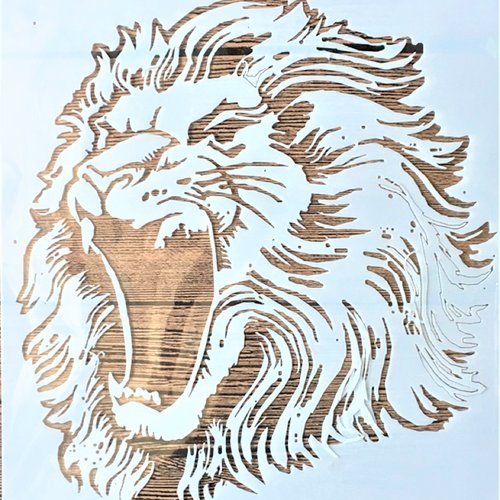 Pochoir plastique 26*18cm : lion