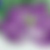 Applique tissu thermocollant : fleur nénuphar violette 130*90mm 