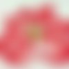 Applique tissu thermocollant : fleur nénuphar rouge 130*90mm 