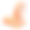 Biais poly-coton : orange/blanc largeur 20mm longueur 2 mètres